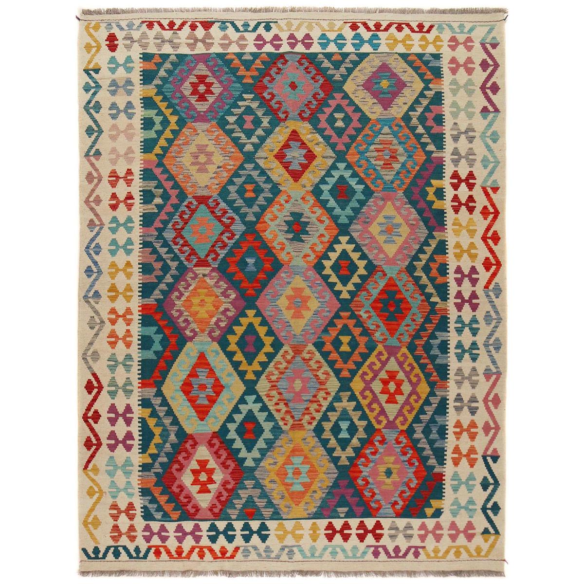 Handmade Vegetable Kilim 5' 9" x 8' 1" (ft) - No. P36148