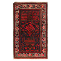 Multi Color Prayer Rug 2' 11" x 4' 11" (ft) - No. P36189