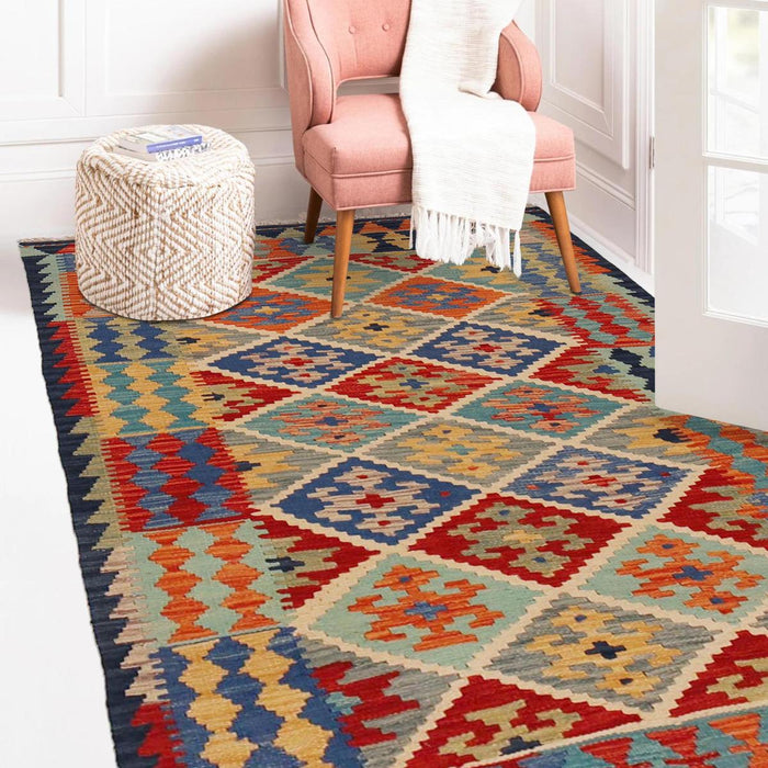 Handmade Wool Kilim Rug 105 x 150 cm (ID P36262)