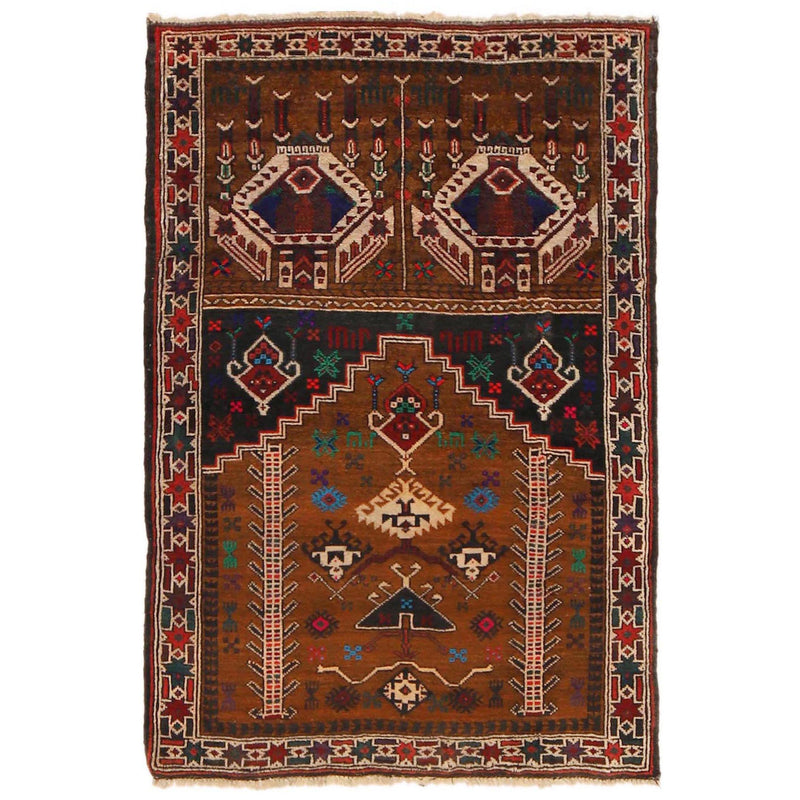 Handmade Prayer Rug 2' 9" x 4' 0" (ft) - No. P36326