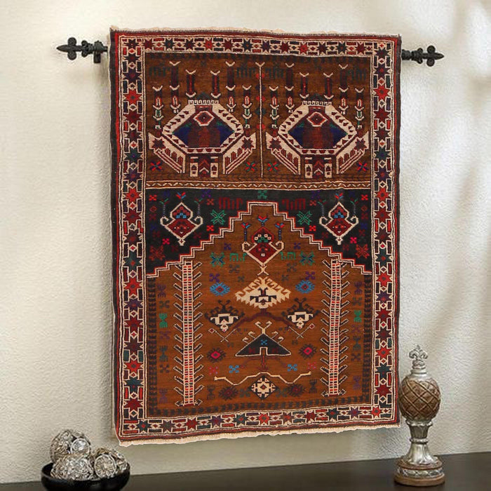Handmade Prayer Rug 2' 9" x 4' 0" (ft) - No. P36326