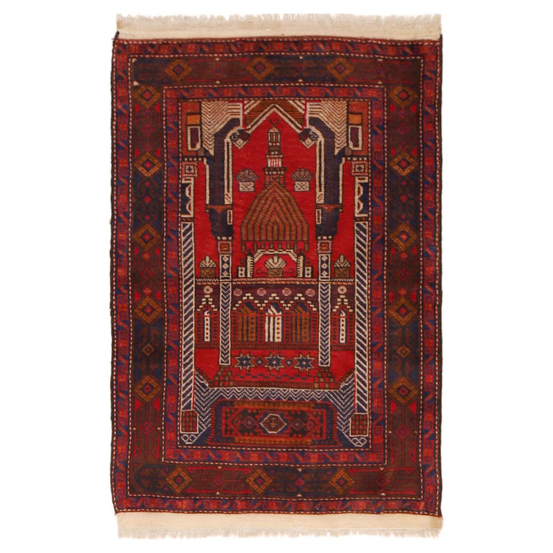 Small Prayer Rug 2' 8" x 3' 10" (ft) - No. P36329