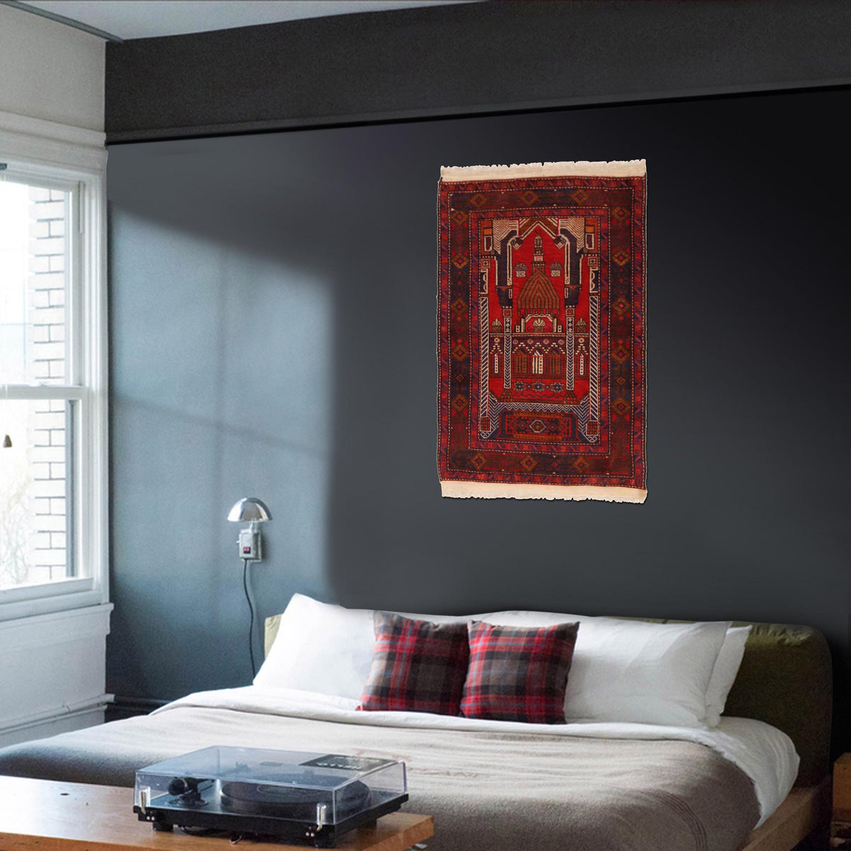 Small Prayer Rug 2' 8" x 3' 10" (ft) - No. P36329