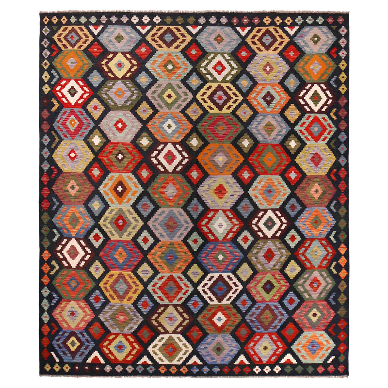 Handmade Vegetable Kilim 8' 6" x 9' 10" (ft) - No. P36402