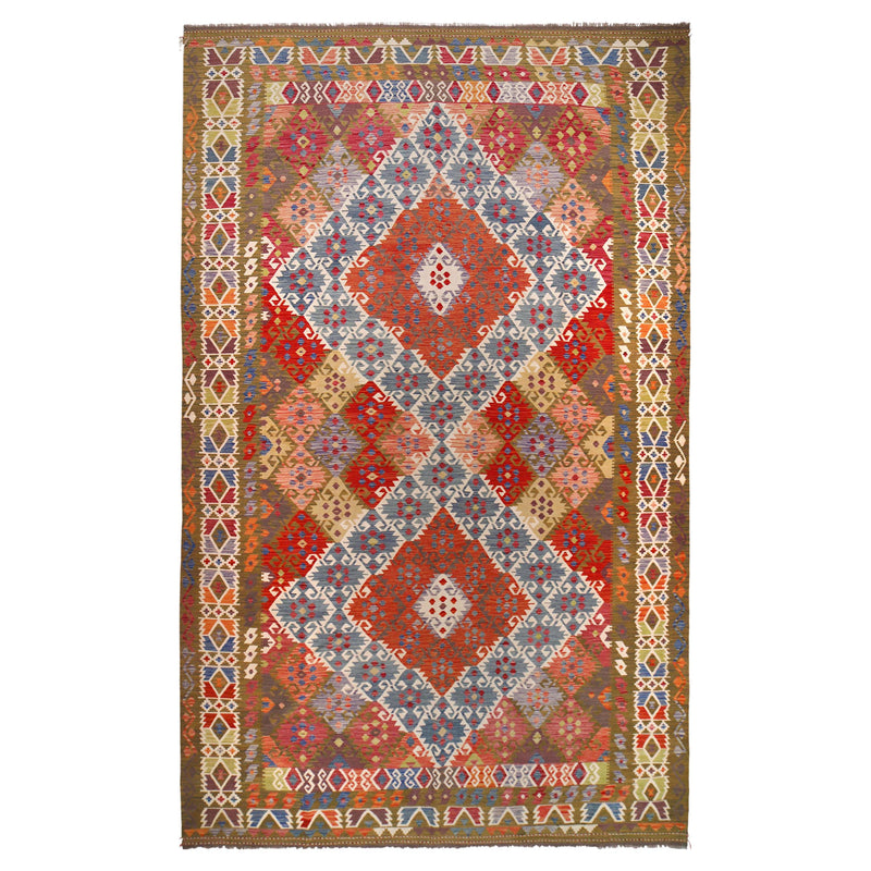 Handmade Vegetable Kelim 9' 8" x 16' 5" (ft) - No. P36409