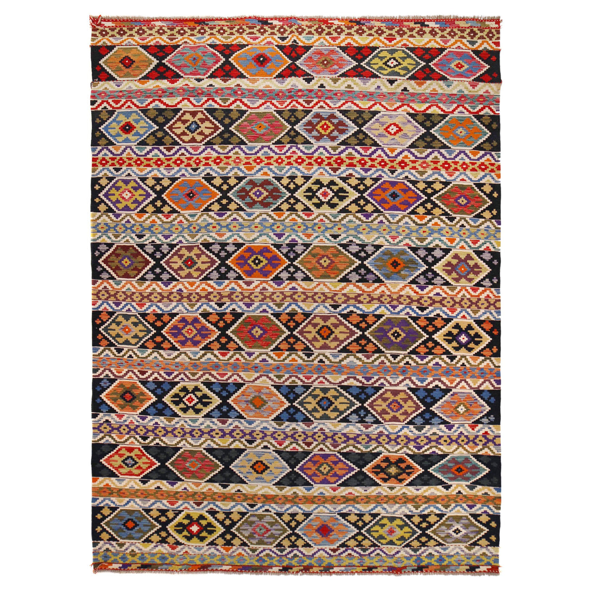 Handmade Vegetable Kilim 8' 1 x 11' 4 (ft) - No. P36471