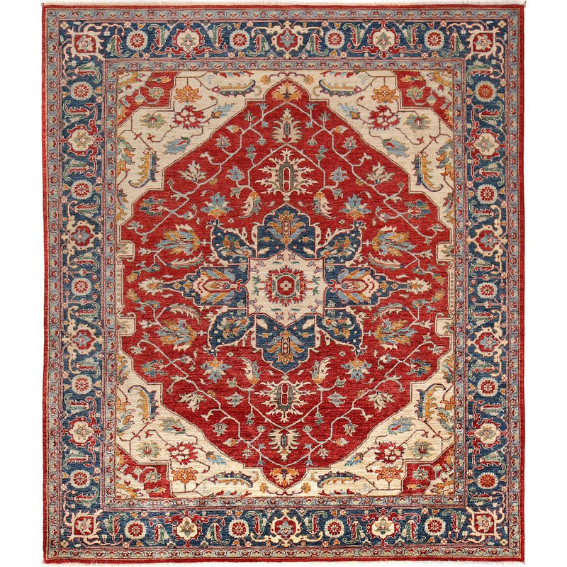 Hand Knotted Heriz Rug 247 x 296 cm (ID 8597325512875)