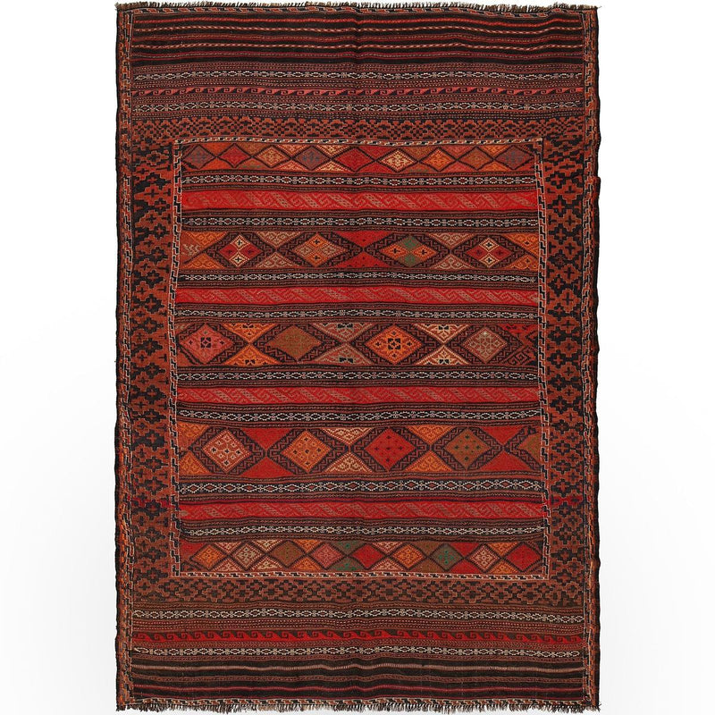 Bedroom Flatweave Kilim 4' 6" x 6' 9" (ft) - No. R22254