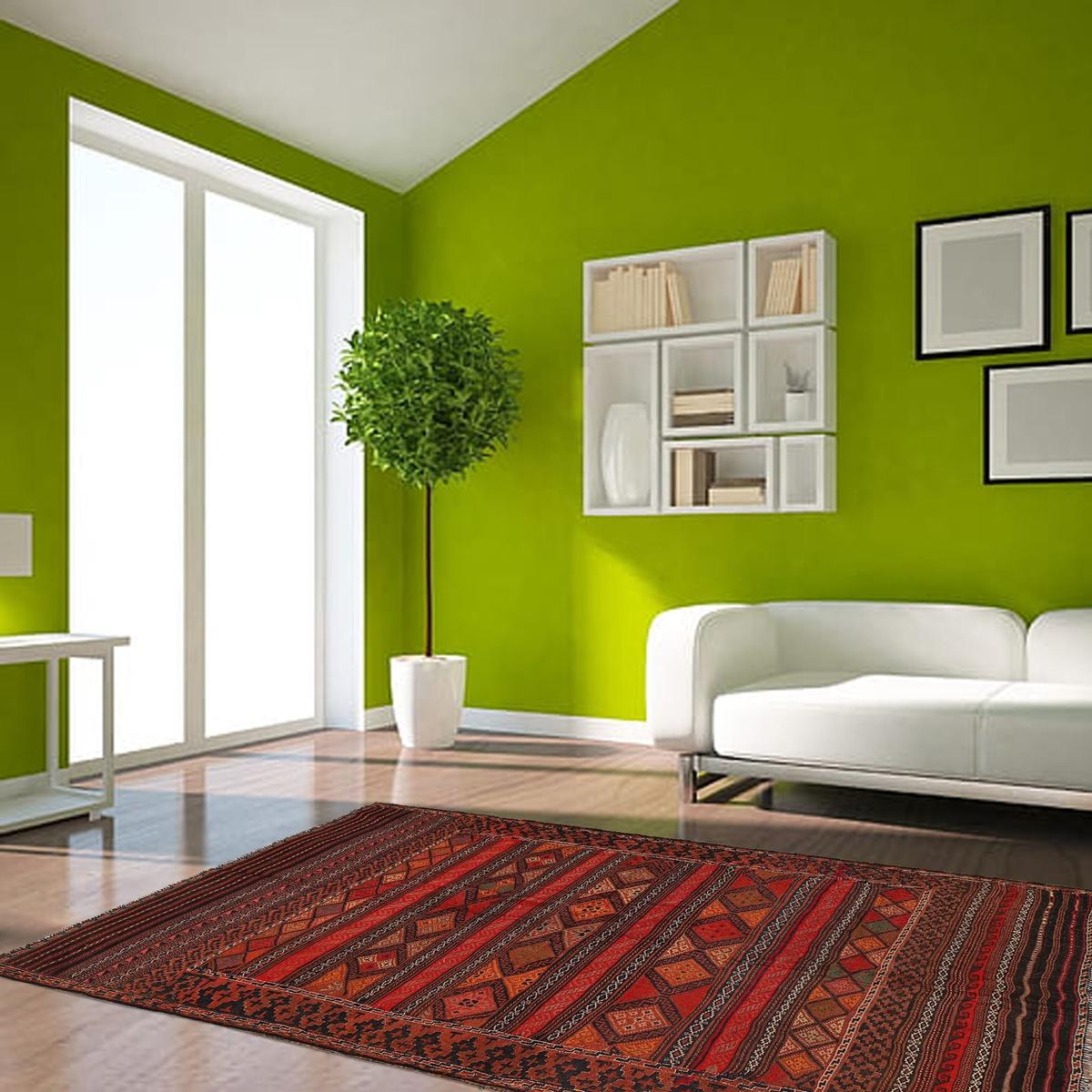 Bedroom Flatweave Kilim 4' 6" x 6' 9" (ft) - No. R22254