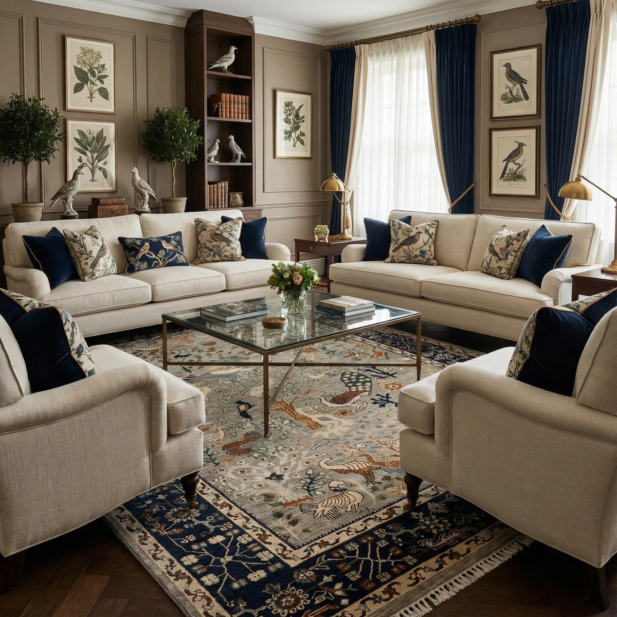 Tree of Life Wool Qaleen Carpet – Hand-Knotted Heritage Rug 182 × 273 cm