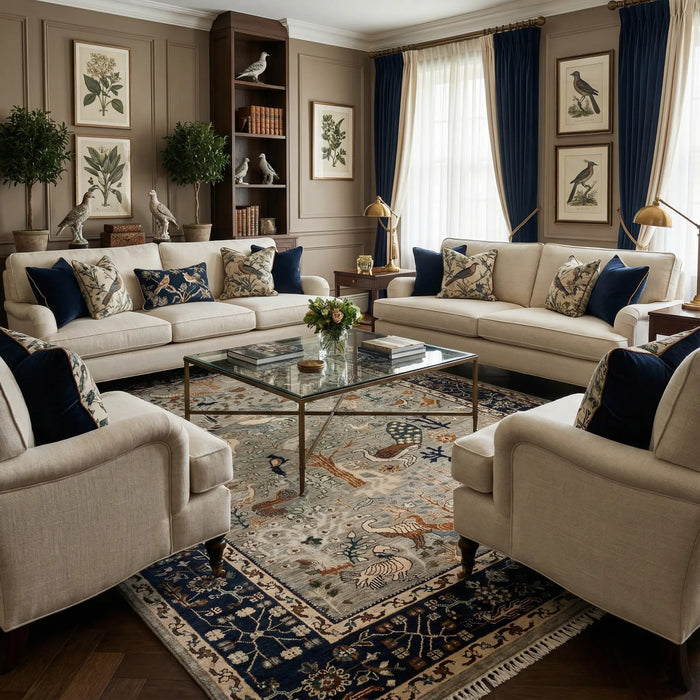 Tree of Life Wool Qaleen Carpet – Hand-Knotted Heritage Rug 182 × 273 cm