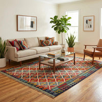 Handmade Turkish Wool Kilim Rug – 175 × 235 cm | Authentic Flat-Weave