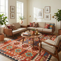 Handmade Turkish Wool Kilim Rug – 156 × 238 cm | Authentic Flat-Weave