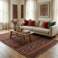 Handmade Oriental Laghari Kilim Rug – 156 × 233 cm | Wool Flatweave Dhurrie