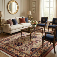 Handmade Khoja Roshnai Wool Area Rug 201 x 316 (cm) in (ID 9225)