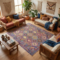 Handmade Vegetable-Dyed Wool Kilim Rug – 185 x 238 cm
