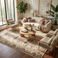 Luxury Tree of Life Qaleen Rug – Handwoven Wool Elegance 172 × 233 cm