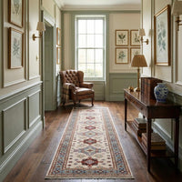 Beige Kazak Runner 82x291 cm (ID B33082) Handmade Wool Rug