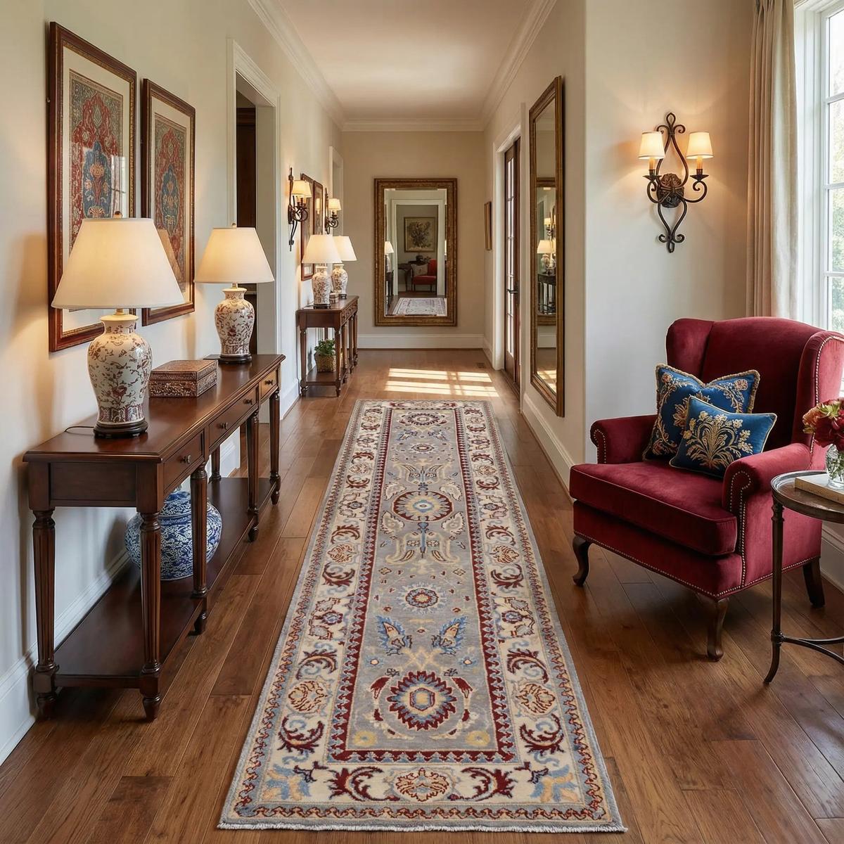 Beige Kazak Handmade Runner 78 x 297 (cm) (ID B33015)