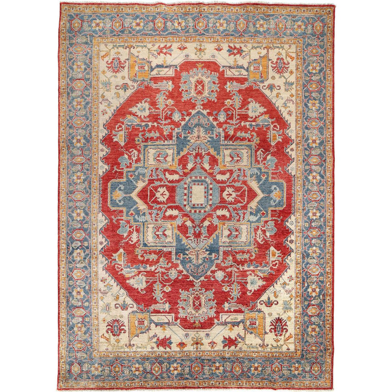 Handmade Persian Heriz Wool Area Rug Premium Oriental (ID W14241)