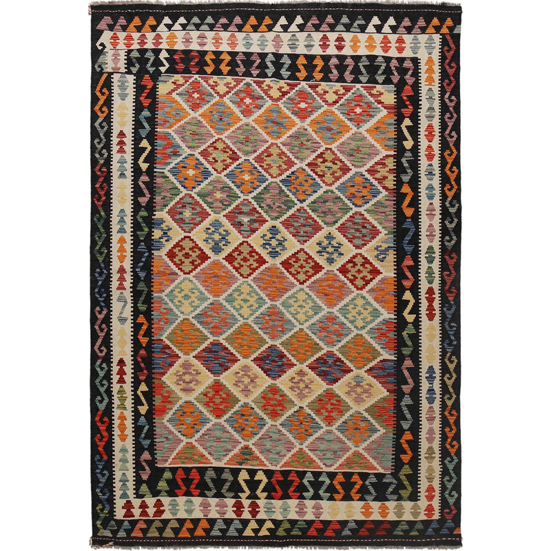 Handmade Vegetable Kilim 5' 8" x 8' 2" (ft) - No. W30121