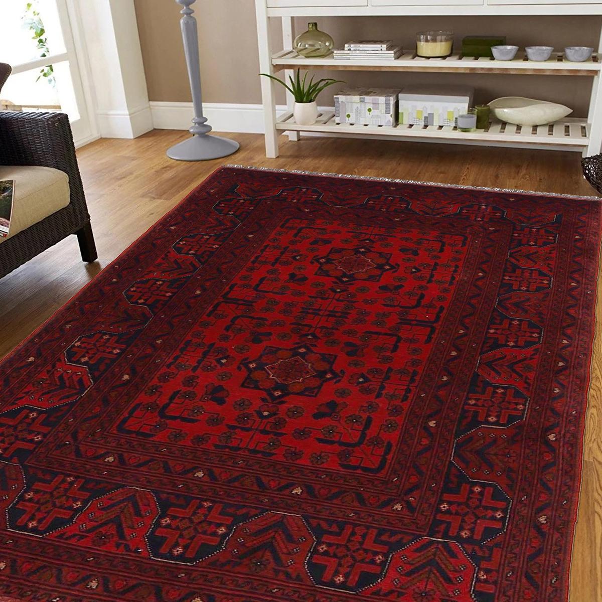 Handmade Wool Area Rug 103 x 160 cm (ID W34100)