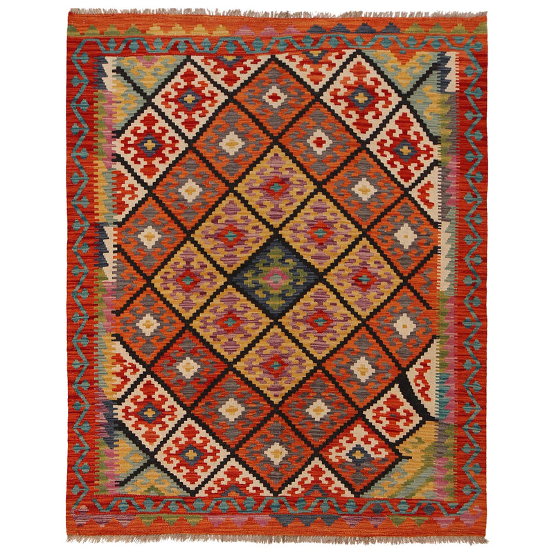 Handmade Vegetable Kelim 5' 0 x 6' 3 (ft) - No. W34755