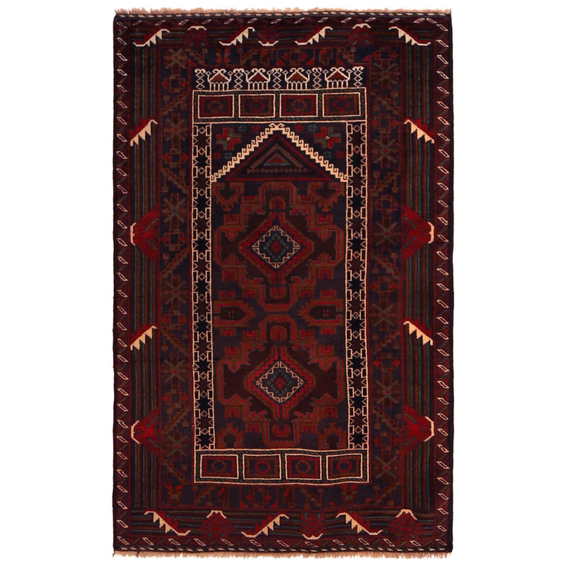 Small Prayer Rug 2' 10" x 4' 11" (ft) - No. W35892