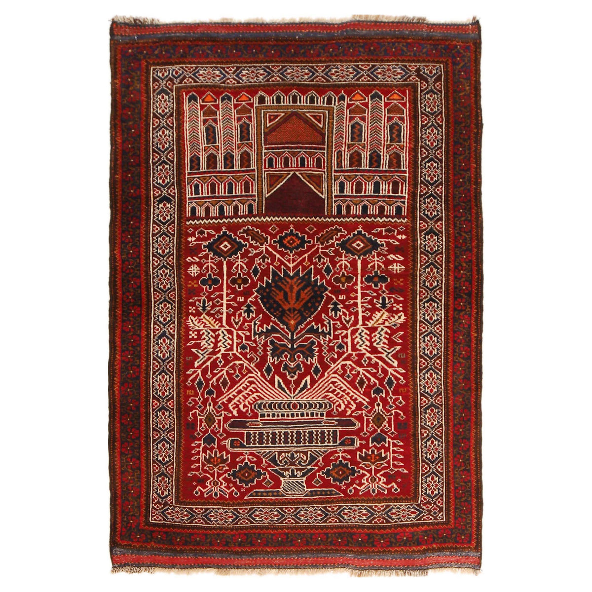 Fine Quality Prayer Rug 3' 4" x 4' 11" (ft) - No. W35910