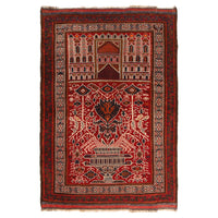 Fine Quality Prayer Rug 3' 4" x 4' 11" (ft) - No. W35910