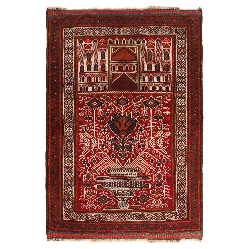 Fine Quality Prayer Rug 3' 4" x 4' 11" (ft) - No. W35910