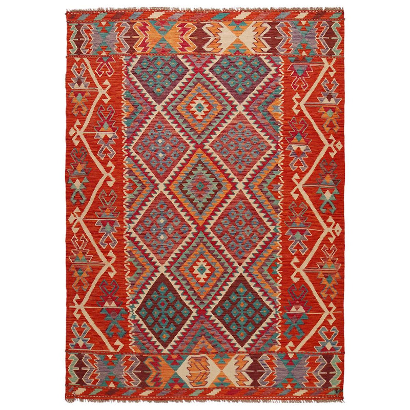 Handmade Vegetable Kelim 6' 0" x 8' 5" (ft) - No. W35934