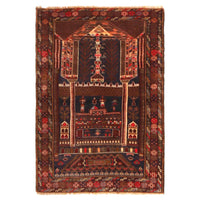Handmade Jaye Namaz 2' 9" x 4' 3" (ft) - No. W36340