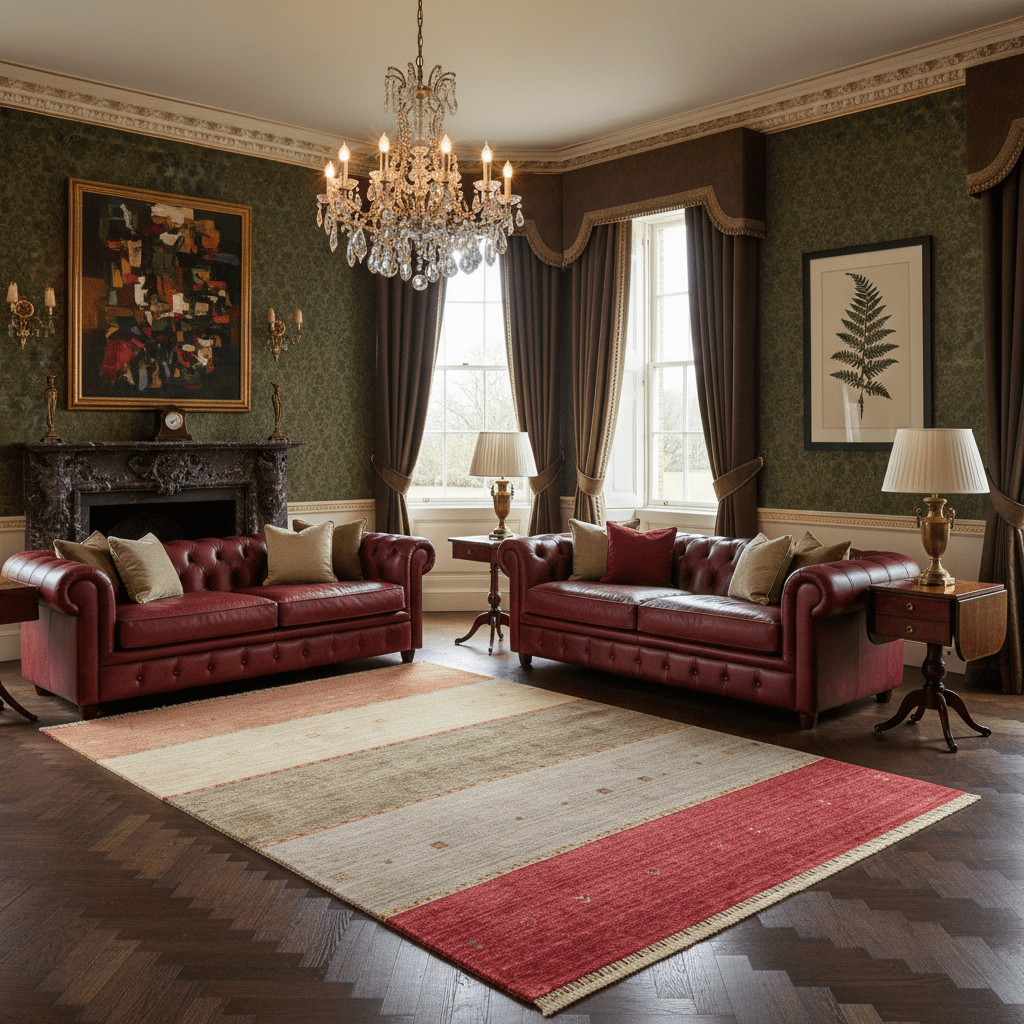 Rust Horizon Layers Rug - Aladdinrugs