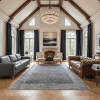 Smoked Steppe Geometry Rug - Aladdinrugs