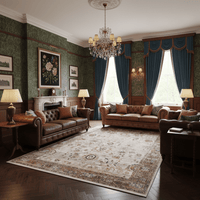 Antique Oushak Ivory Rug - Aladdinrugs