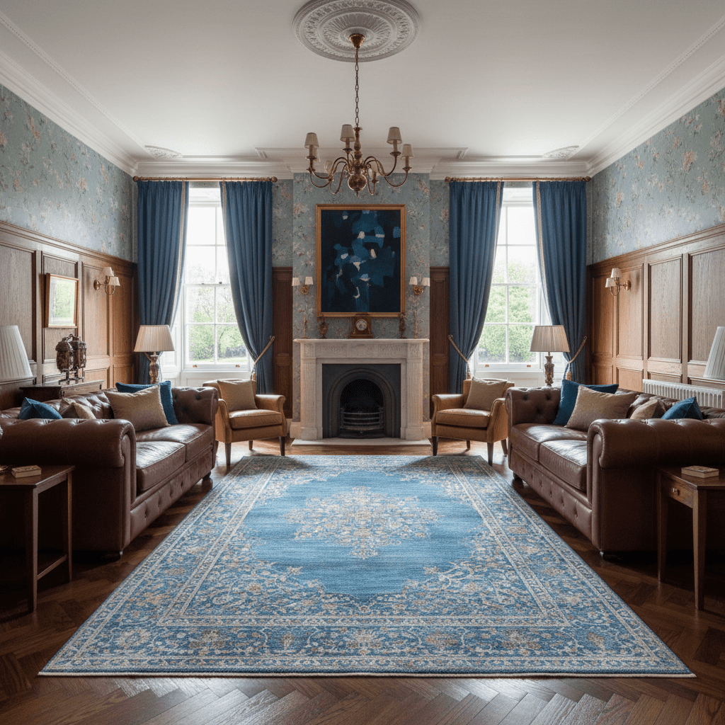 Blue Royal Turkish Rug - Aladdinrugs