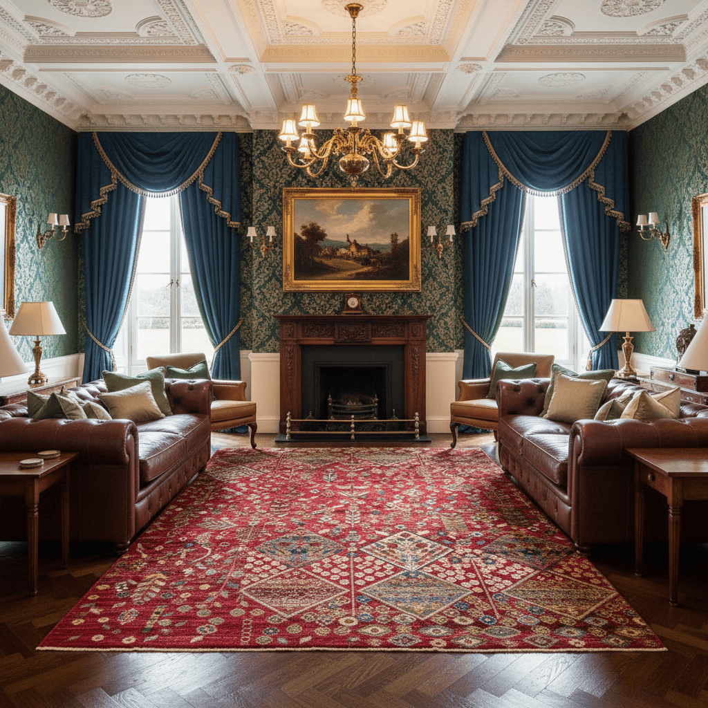 Red Canopy Motif Rug - Aladdinrugs