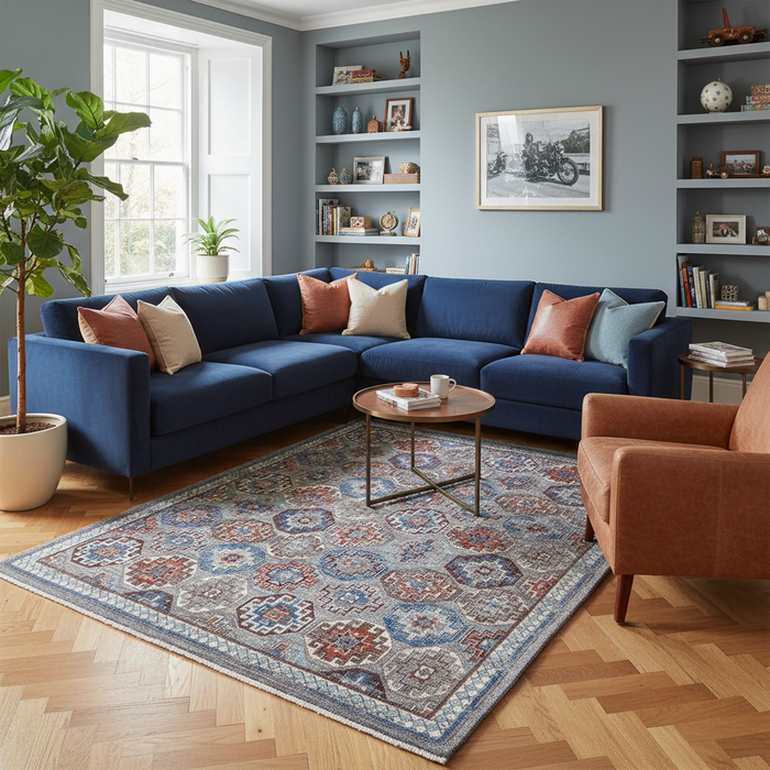 Regent’s Celestial Grid Rug 244 x 305 cm