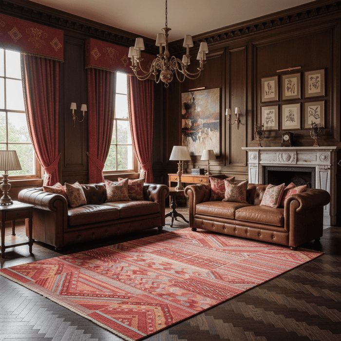 Saffron Tribal Mosaic Rug - Aladdinrugs