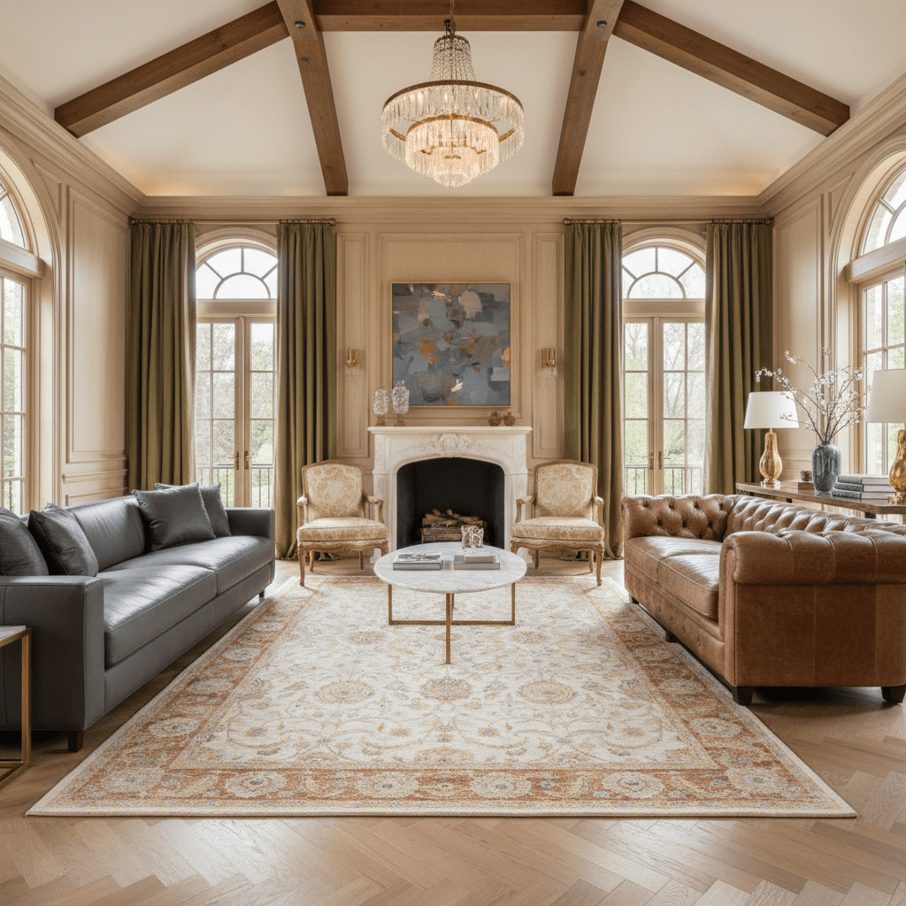 Antique Rose Filigree Rug - Aladdinrugs