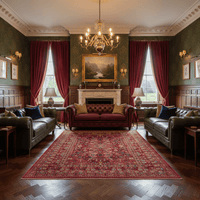 Red Empire Medallion Rug - Aladdinrugs