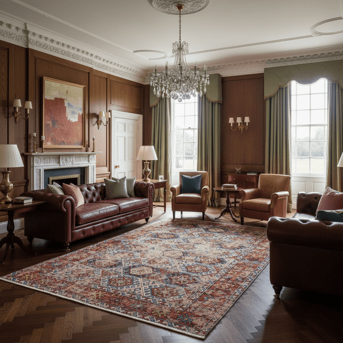 Copper Lattice Persian Rug - Aladdinrugs