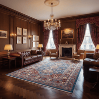 Teal Crown Medallion Rug - Aladdinrugs