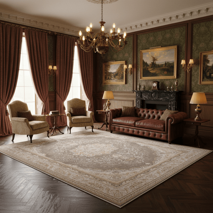 Moonlit Opal Throne Persian Rug - Aladdinrugs