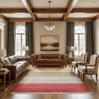 Rust Horizon Layers Rug - Aladdinrugs