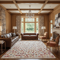 Mosaic Ember Grid Rug - Aladdinrugs