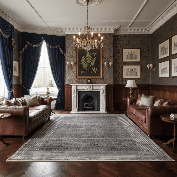 Smoked Steppe Geometry Rug - Aladdinrugs