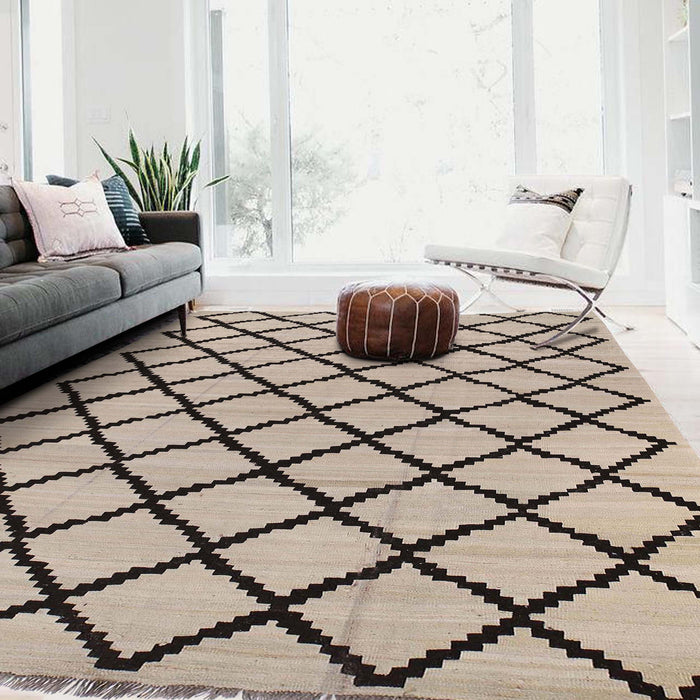Modern Handmade Kilim 6' 10" x 10' 2" (ft) - No. Y13091
