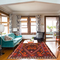 Hand Knotted Multi Dhurrie  5' 9" x 7' 11" (ft) - No. Y15798